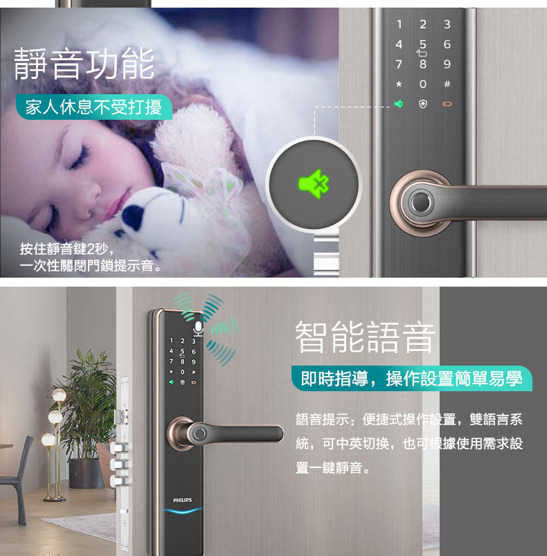 Philips飛利浦電子鎖-7300