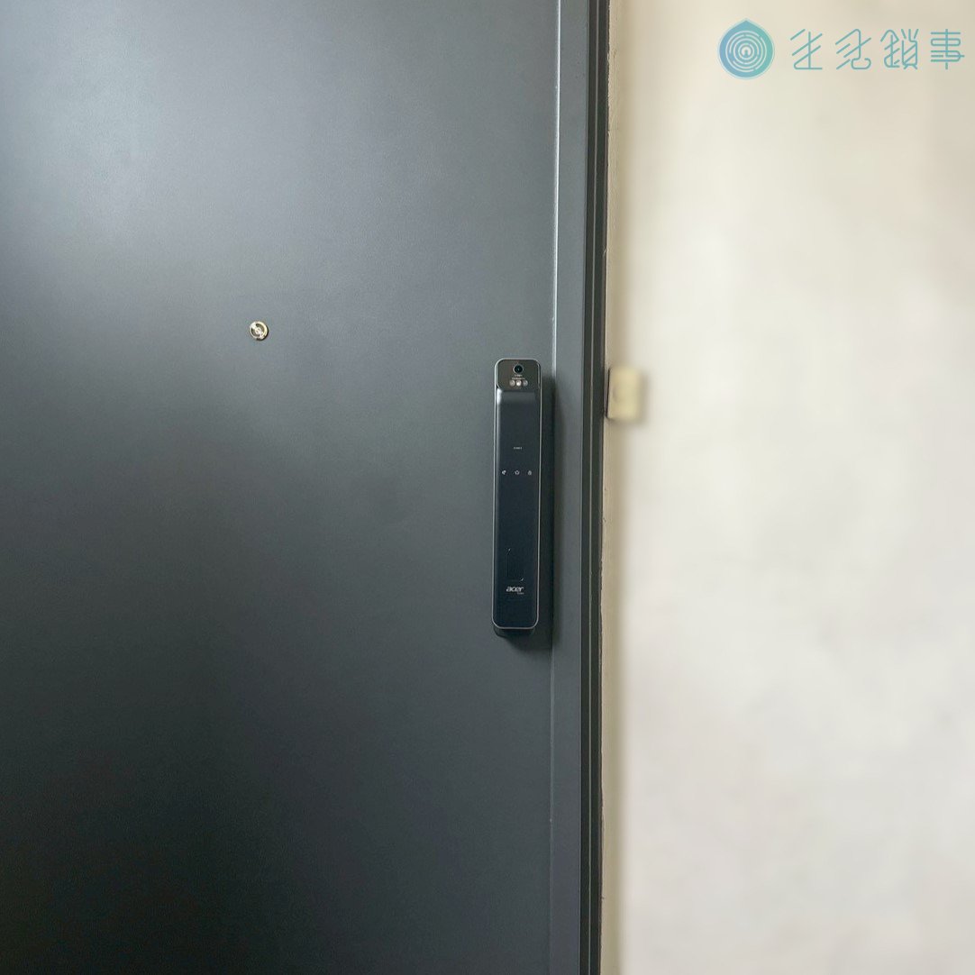 台中市大里區電子鎖安裝實績｜Acer Gadget ODL103 雙扇門 完工照