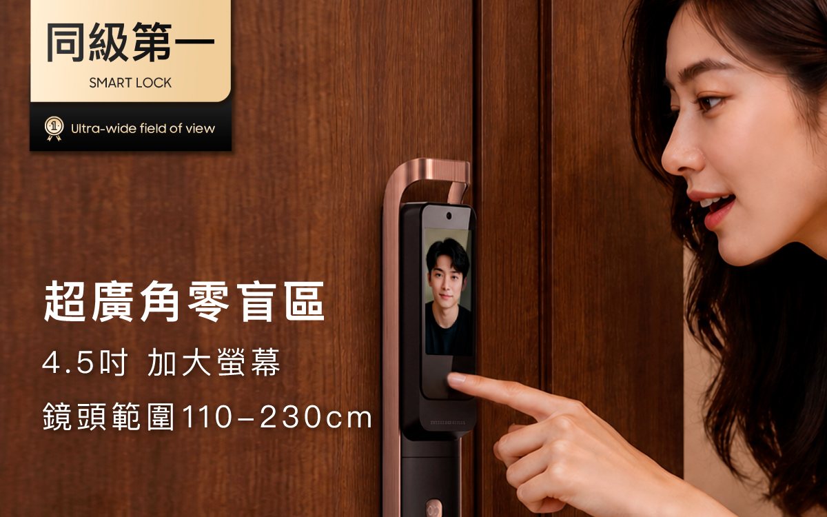 ARPHA V1 Pro 官方預購頁展示 4.5 吋螢幕與門外鏡頭視野
