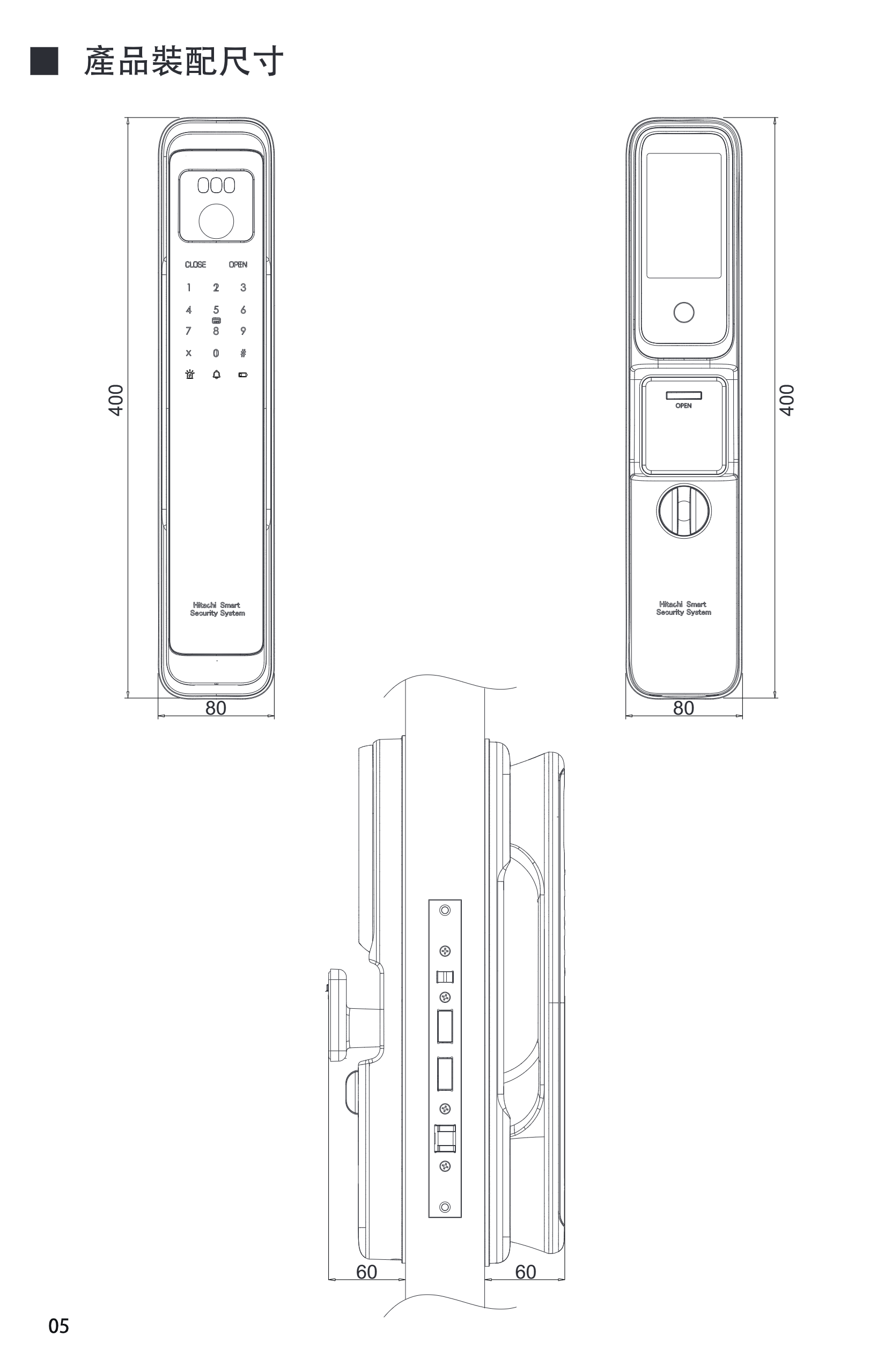 HIT-FY10-T 產品裝配尺寸圖 400x80mm