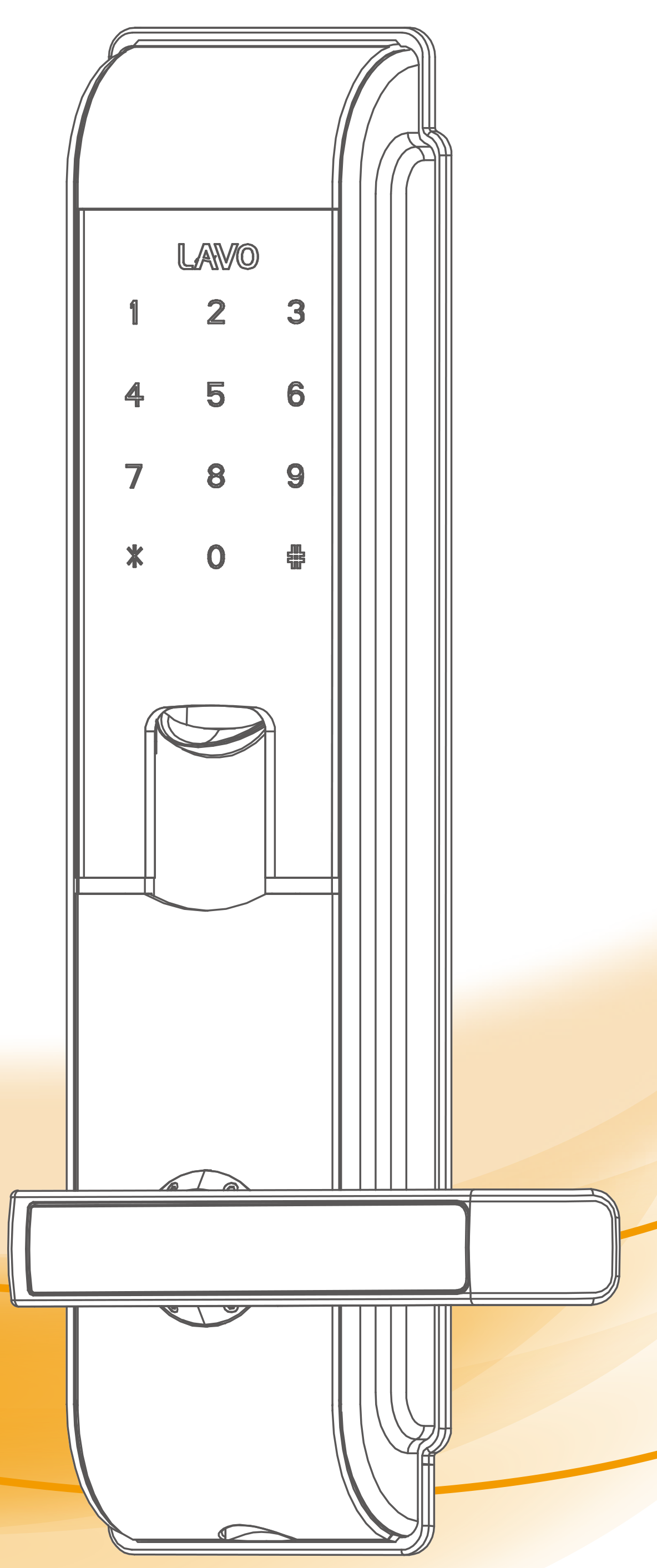 LAVO L31 室外鎖體（觸屏鍵盤＋隱藏式指紋窗口＋把手）