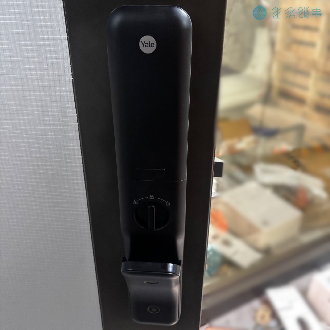 高雄市苓雅區電子鎖安裝實績|Yale Luna Pro+ 騎樓遮蔽 完工照