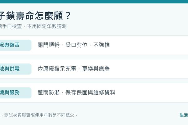 電子鎖能用多久？壽命、保固與保養要分開看