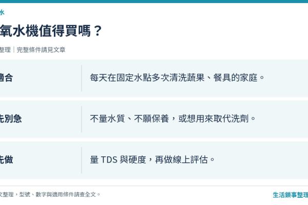 臭氧水機值得買嗎？適合誰、真正優點、缺點與購買判斷