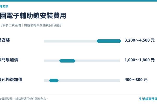 桃園輔助鎖安裝服務：費用行情、預約流程、重劃區常見問題